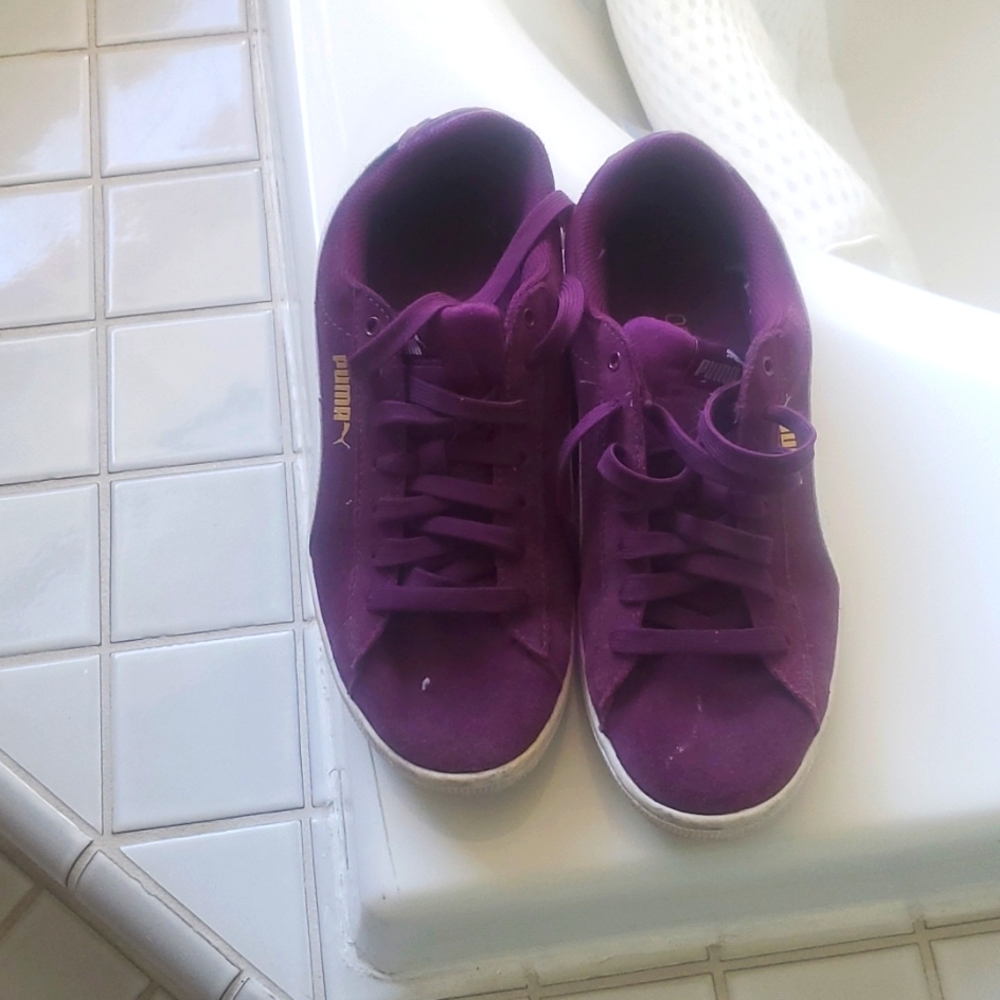Puma Purple Suede Sneakers